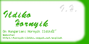 ildiko hornyik business card